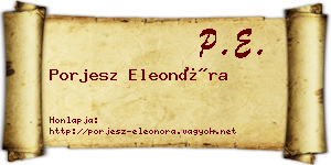 Porjesz Eleonóra névjegykártya