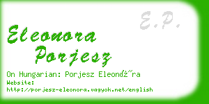 eleonora porjesz business card